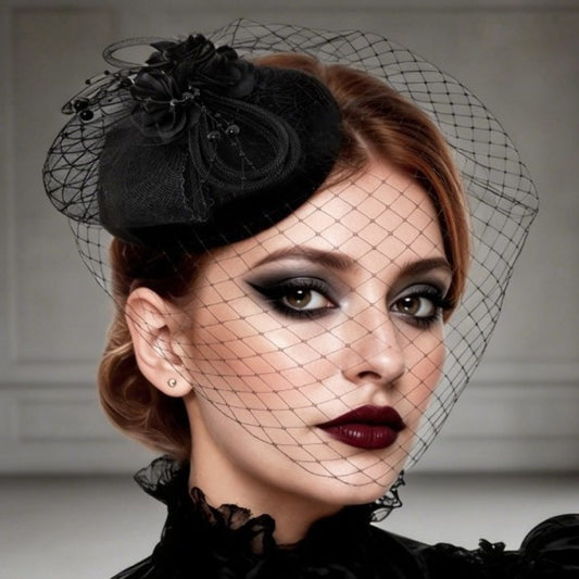 Chic Black Widow Hat