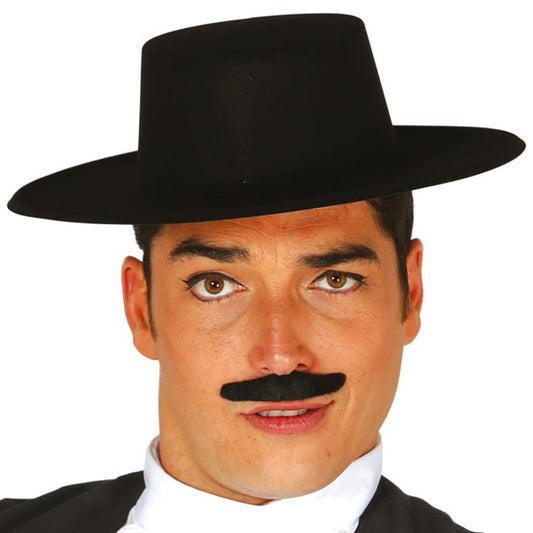 Black Flocked Cordovan Hat