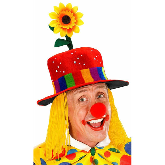 Sombrero de Payaso Rojo con pelo | Don Disfraz