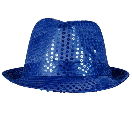 Blue Sequin Eco Gangster Hat