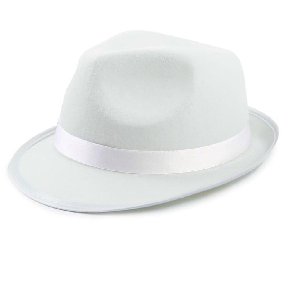 Classic White Gangster Hat