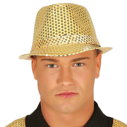 Gold Sequin Eco Gangster Hat