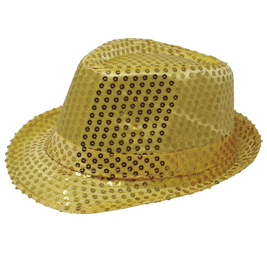 Gold Sequin Eco Gangster Hat