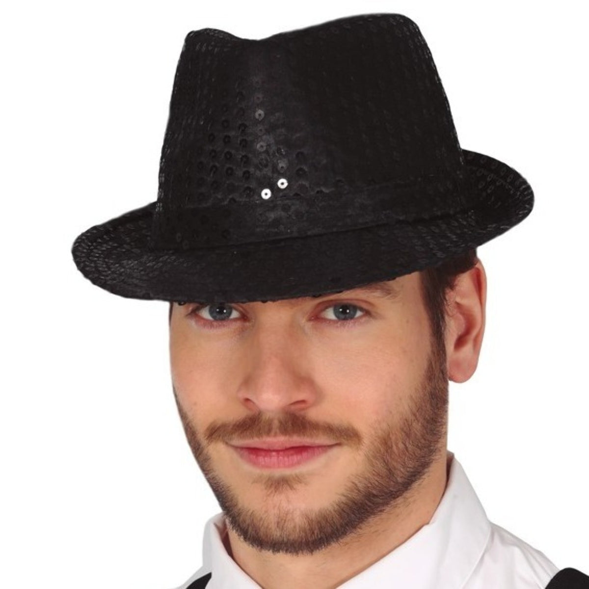 Black Sequin Eco Gangster Hat