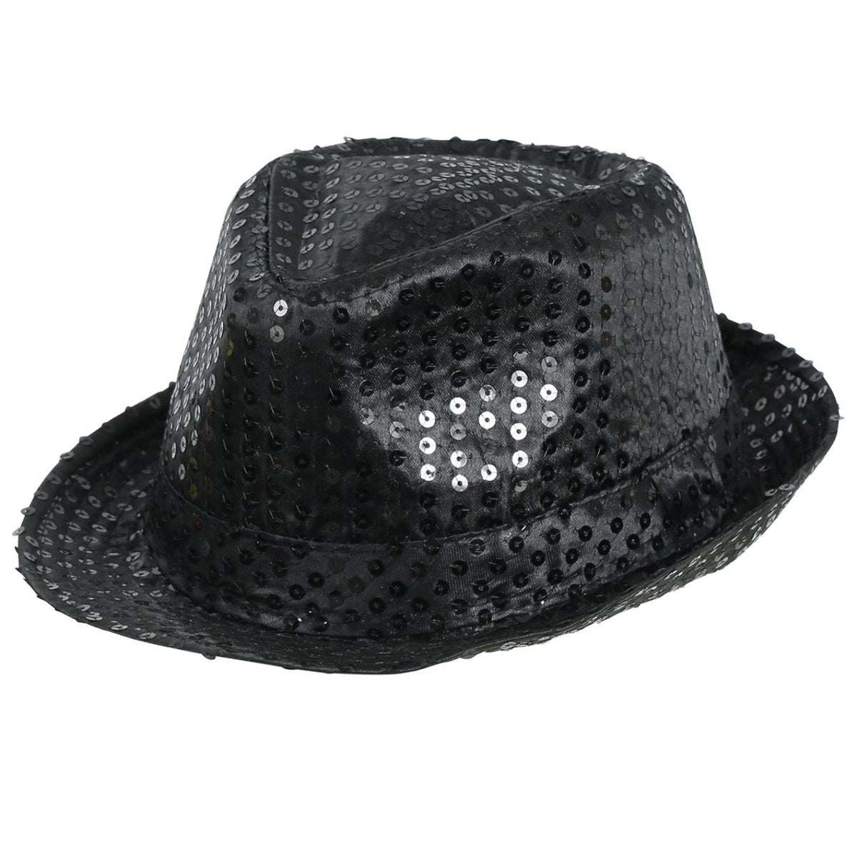 Black Sequin Eco Gangster Hat