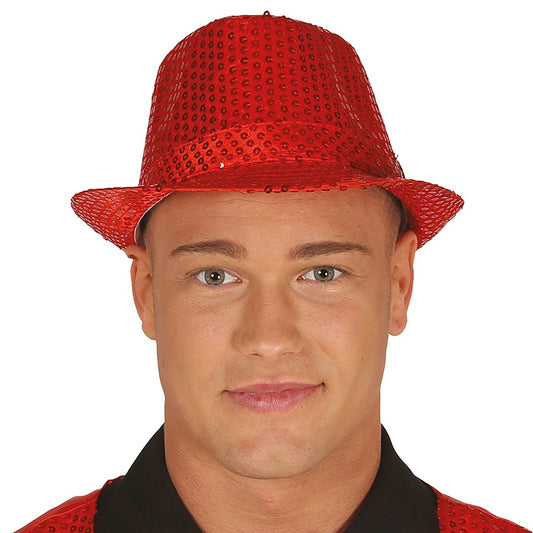 Red Sequin Eco Gangster Hat