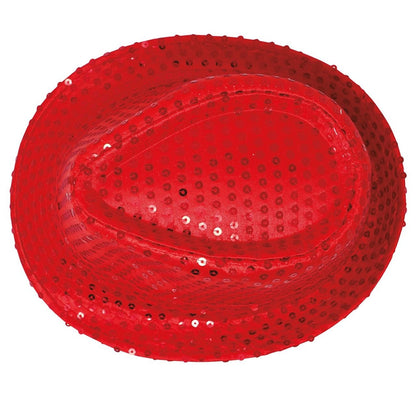 Red Sequin Eco Gangster Hat