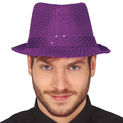 Purple Sequin Eco Gangster Hat