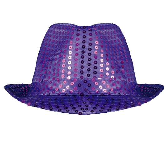 Purple Sequin Eco Gangster Hat