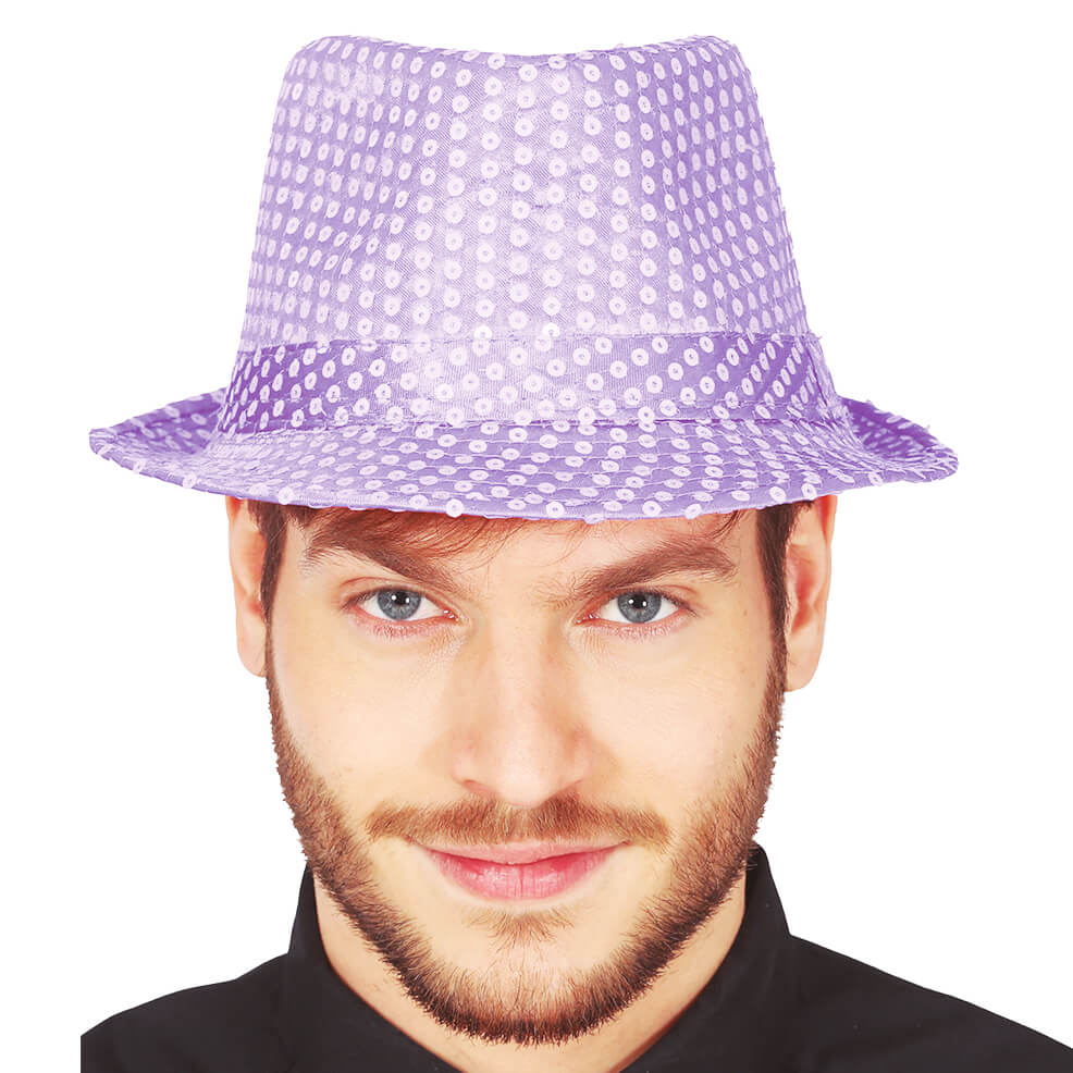 Purple Sequin Eco Gangster Hat