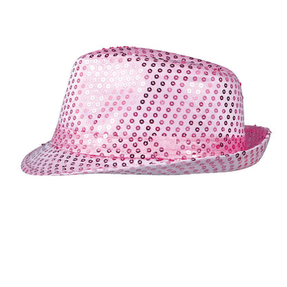 Pink Sequin Gangster Hat