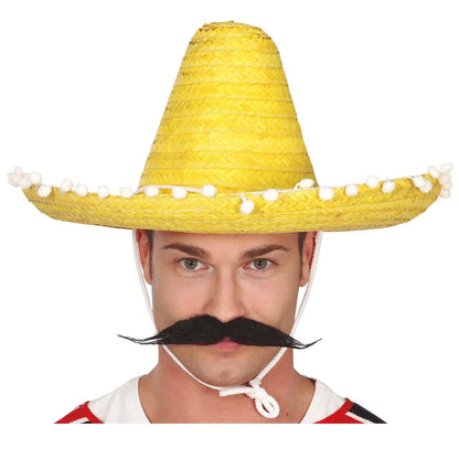 Yellow Mexican Sombrero with Tassels