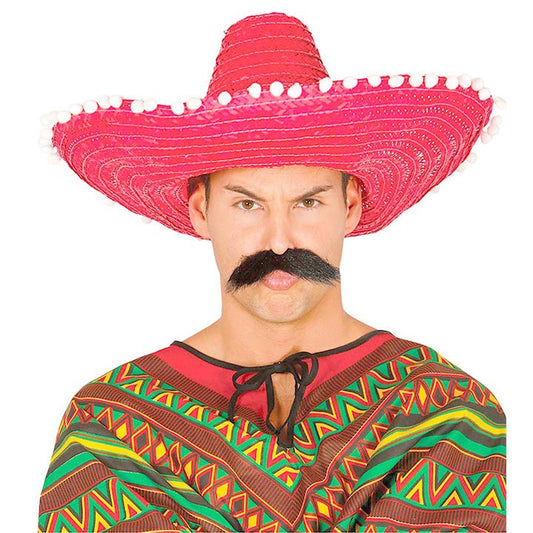 Red Mexican Straw Hat