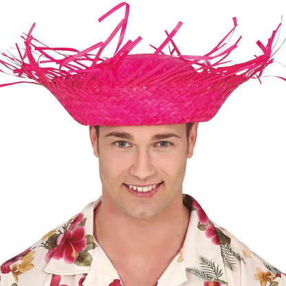 Fuchsia Straw Hat