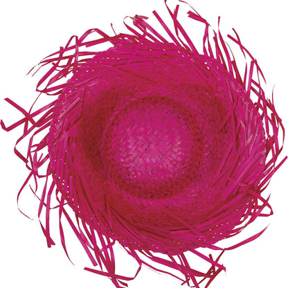 Fuchsia Straw Hat