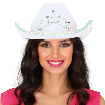 White Cowgirl Hat Corona