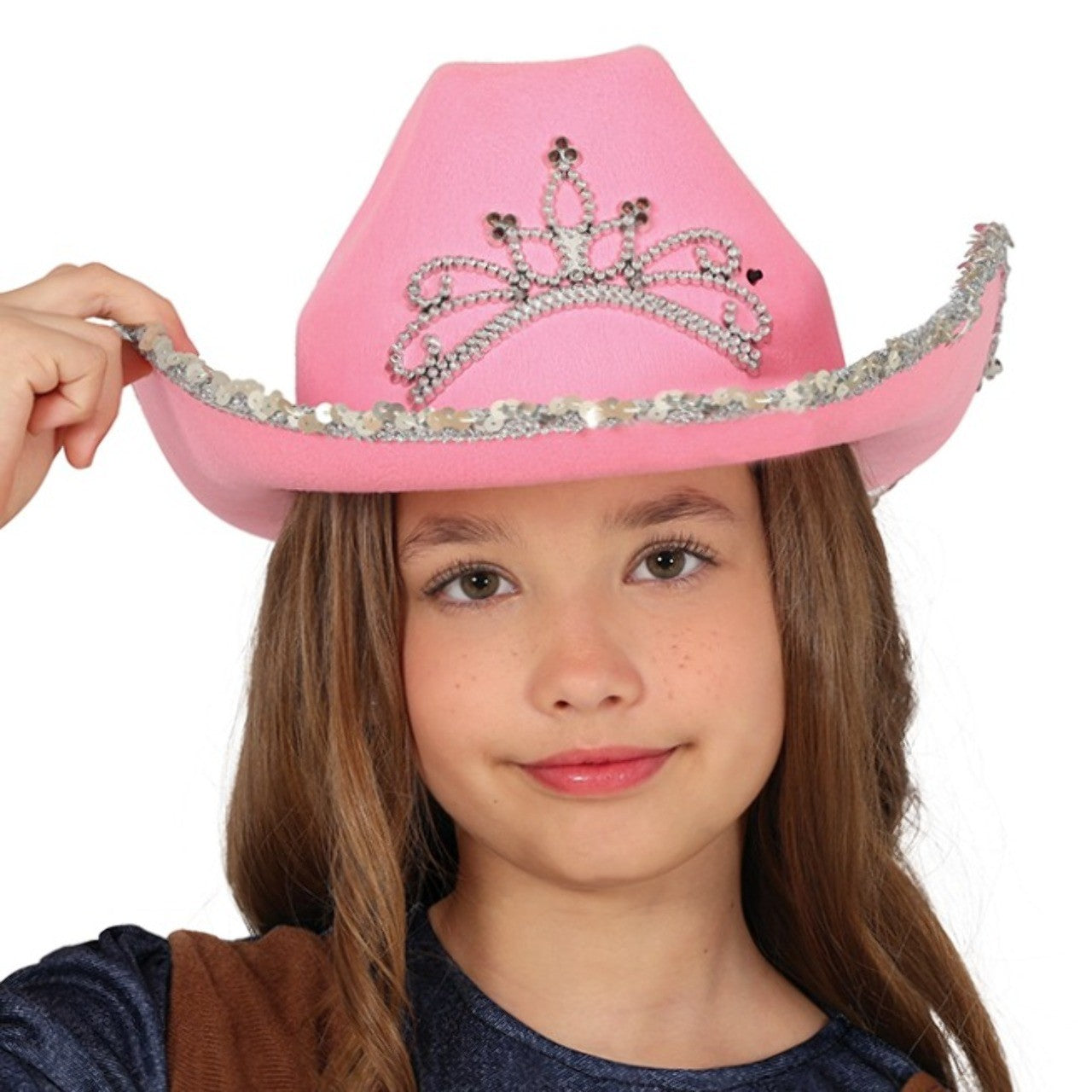 Pink Cowgirl Crown Hat Girls