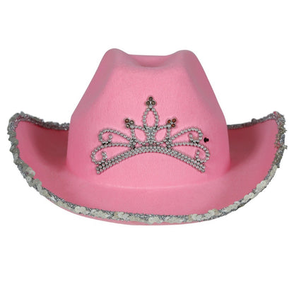 Pink Cowgirl Crown Hat Girls