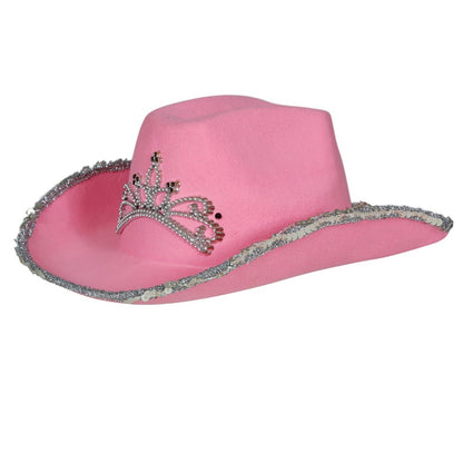 Pink Cowgirl Crown Hat Girls