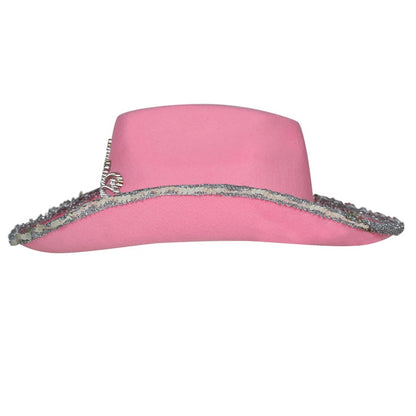 Pink Cowgirl Crown Hat Girls