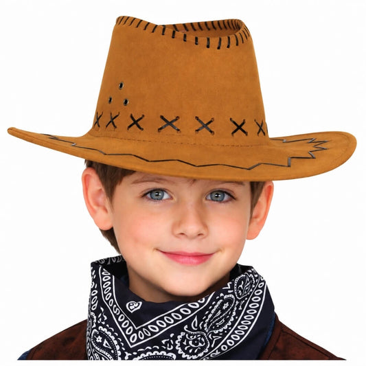 Light Brown Kids Cowboy Hat