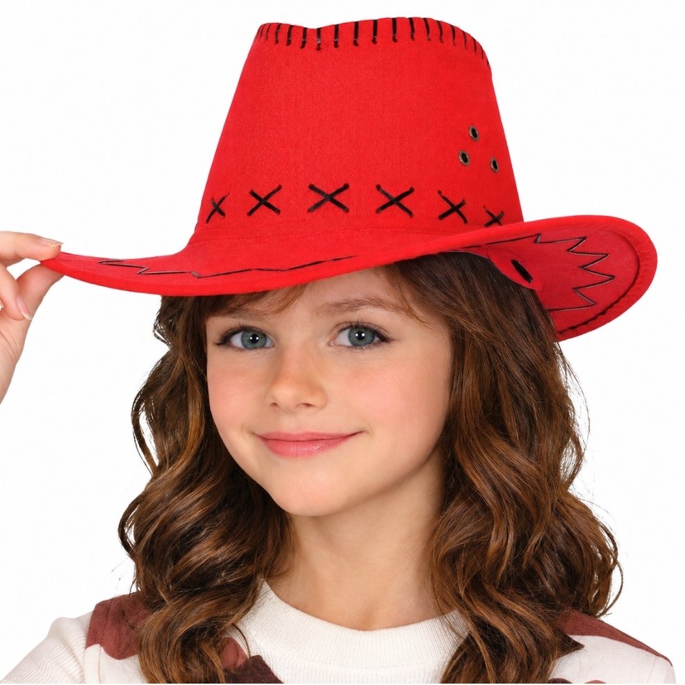 Kids Red Cowboy Hat