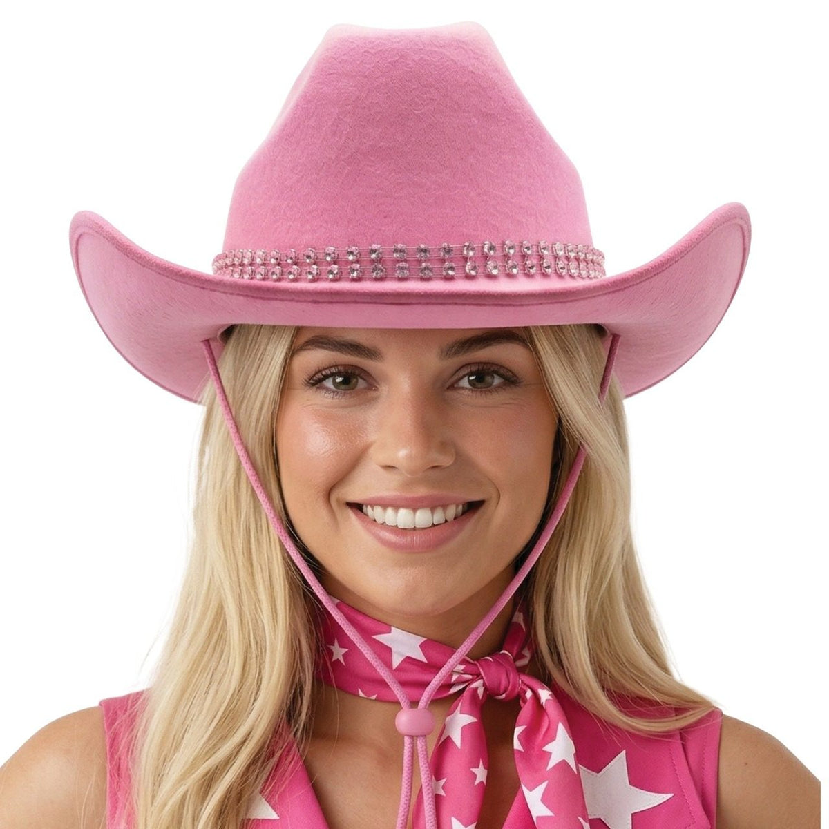 Pink Cowboy Hat with Rhinestones