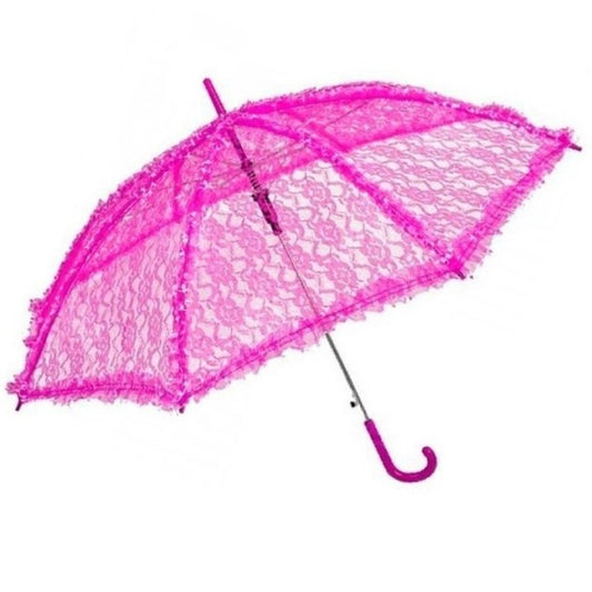 Fuchsia Lace Parasol