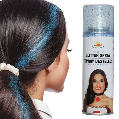 Blue Glitter Hair Spray