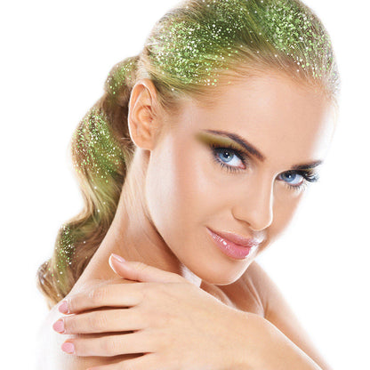 Green Glitter Hair Spray