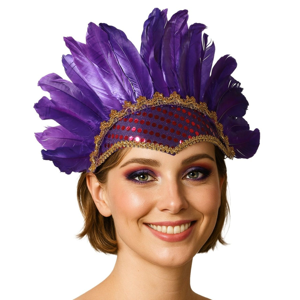 Lilac Eco Feather Headdress