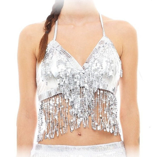 Silver Sequin Top