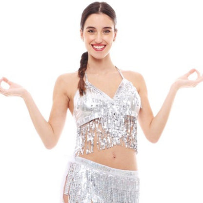 Silver Sequin Top