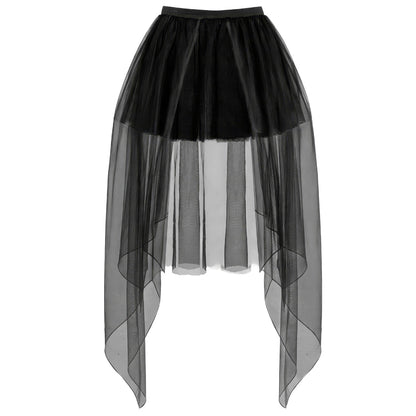 Long Black Tulle Skirt