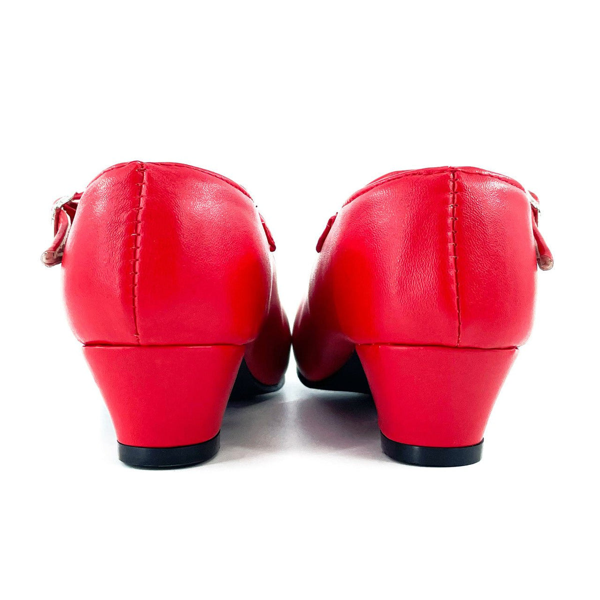 Kids Plain Red Flamenco Shoes
