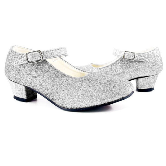 Silver Glitter High Heel Shoes