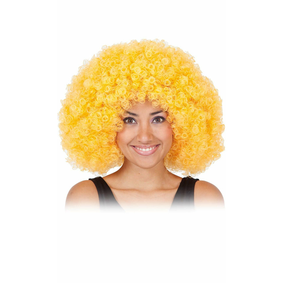 Peluca Afro Jumbo Amarilla | Don Disfraz