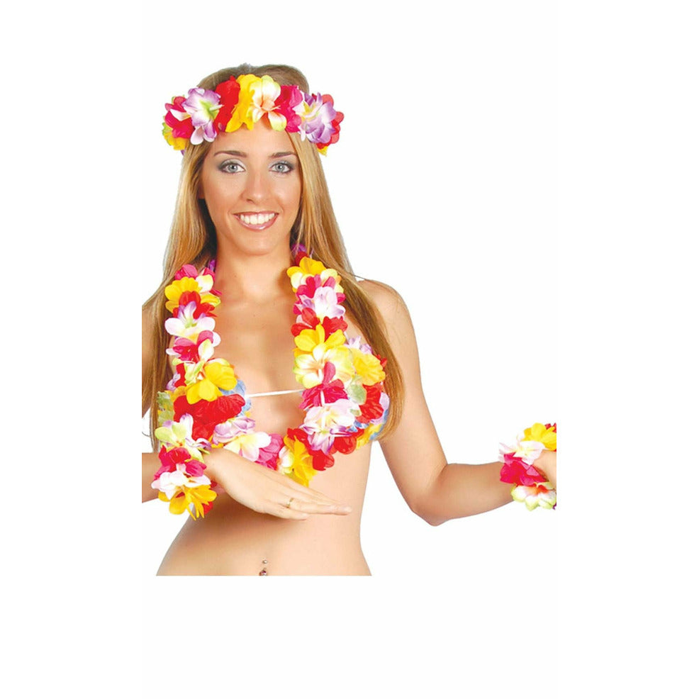 Set Hawaiano Multicolor | Don Disfraz