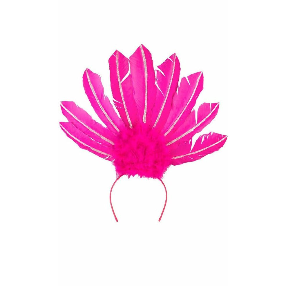 Tocado de Plumas Rosa | Don Disfraz