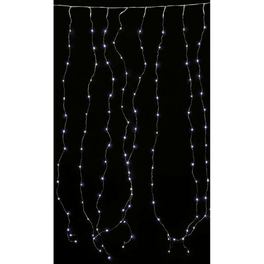 Cortina de Luces 2x1,5m Blanco Frío 300 Led Ext. | Don Disfraz