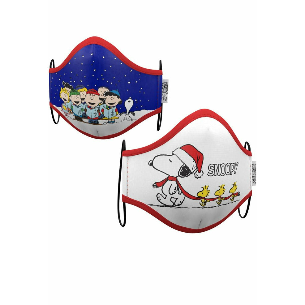 Pack 2 Mascarillas de Tela Snoopy™Navidad infantil | Don Disfraz