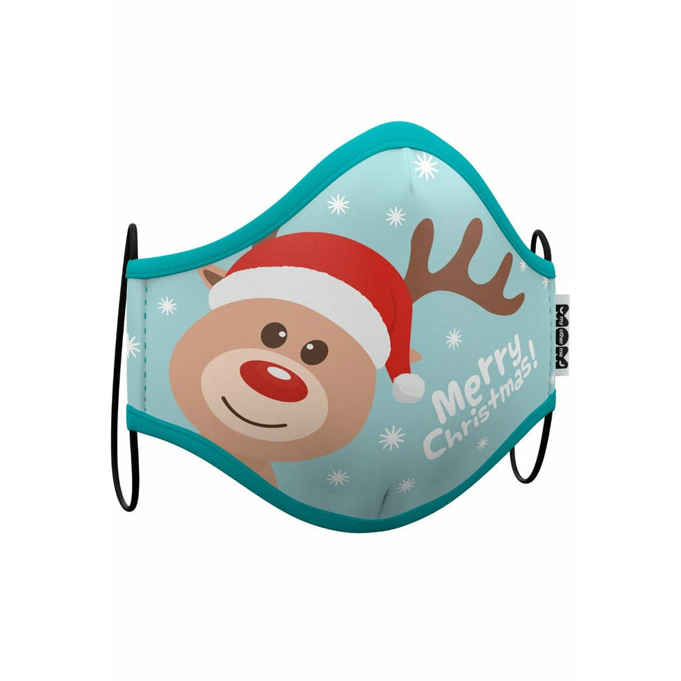 Mascarilla de tela Reno Navideño infantil | Don Disfraz