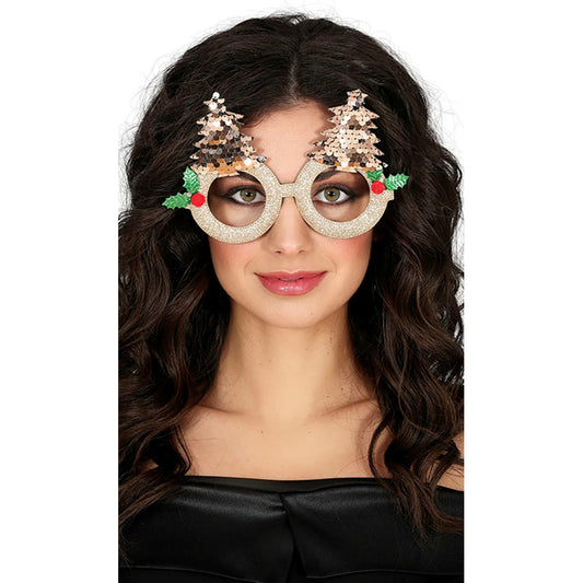 Gafas de Navidad Doradas | Don Disfraz