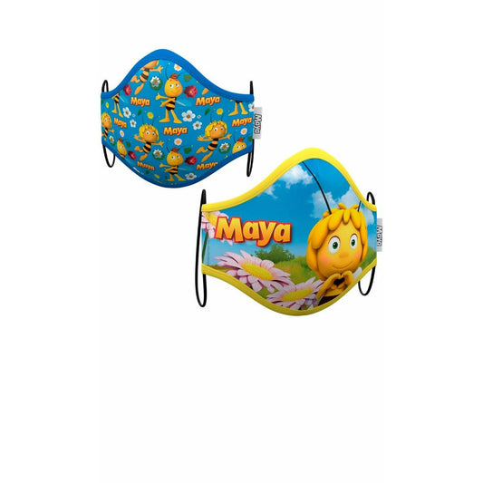 Pack 2 Mascarillas de tela Abeja Maya™ infantil | Don Disfraz