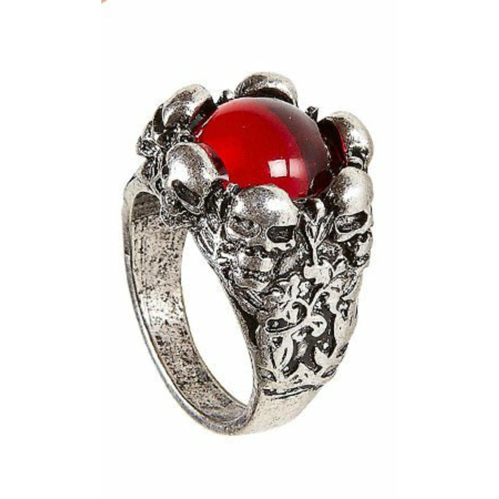 Anillo Rojo Calaveras | Don Disfraz