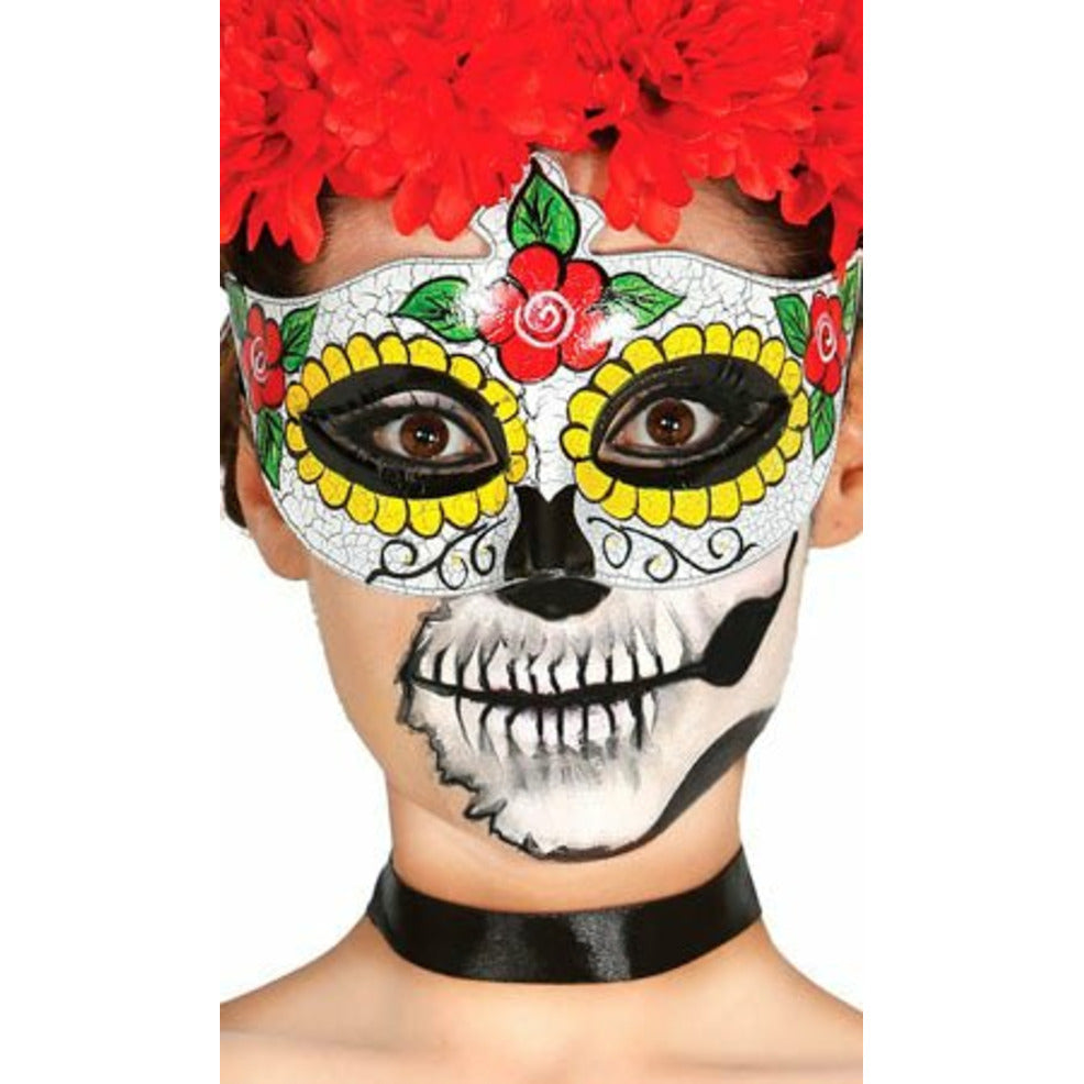 Antifaz Catrina Flores | Don Disfraz