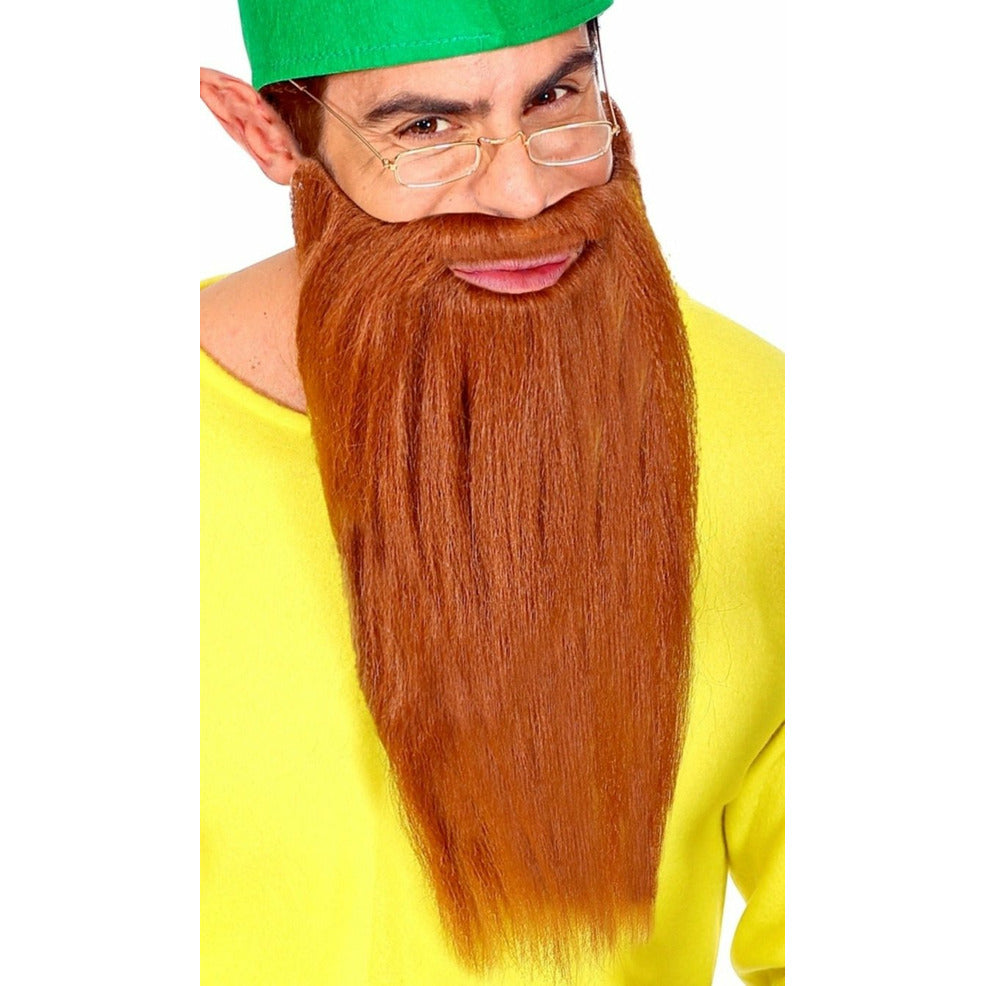 Barba Castaña Larga con Bigote | Don Disfraz