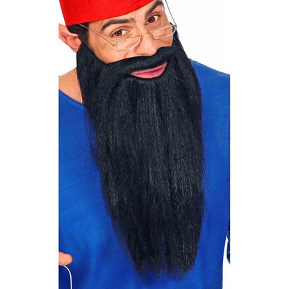Barba Negra Larga con Bigote | Don Disfraz