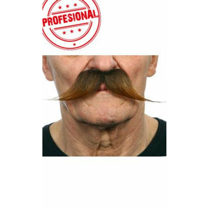 Bigote Castaño Profesional 012-LA | Don Disfraz