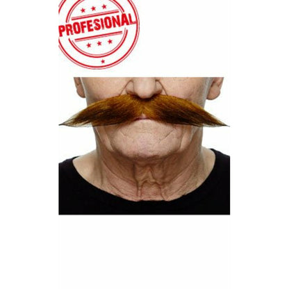 Bigote Castaño Profesional 068-MG | Don Disfraz